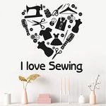 GADGETS WRAP Wall Decal Sewing Shop Artistic Decoration Vinyl Clothes Store Interior