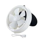 PEVSCO Exhaust Fan 6 Inch Round Window Ventilating Fan Kitchen Exhaus Fan Bathroom Glass Window Ventilating Fan with Drawstring and Cover,25W Ventilation Fan