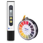 Ampereus Imported Tds Meter and pH strip, Total Dissolved Solids Meter, pH 1-14, Ph paper roll, pH Strips Indicator, Litmus Paper, Water Quality Tester, Ppm Tester For Water Testing - White