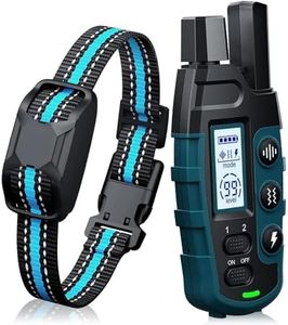 Dog Shock Collar - 3300FT Waterproof Training Collar for Dogs Large Medium Small with Rechargeable Remote, Beep (1-8) Vibration (1-16) and Humane Shock (1-99) Modes (Blue, for One Dog)