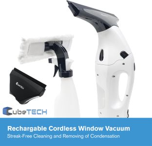 CubeTECH Cordless Window Vacuum Cleaner – Lightweight, Rechargeable