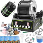 C1 Pro Brushless Rock Tumbler Kit - Professional Large 2.5LB Capacity, Up to 3X More Durable, Ultra Long Working Life Rotary Polisher with Full Accessories & Memory Function, Ideal for Adults Kids