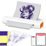 Itari M08F Tattoo Stencil Printer - Tattoo Transfer Machine Thermal Copier with 10pcs Transfer Paper, Bluetooth Stencil Printer for Tattooing, Tattoo Mchine Kits Compatible with Phone Ipad & PC, White