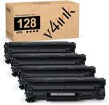 v4ink 4PK Compatible CRG128 Toner Cartridge Replacement for Canon 128 Black Toner Cartridge CRG-128 Ink for Canon imageclass D530 D550 LBP6230dw MF4450 MF4570dw MF4770n MF4890dw MF4880dw Printer