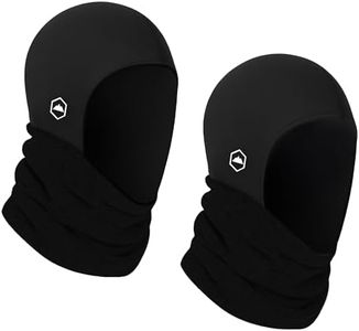Tough Headwear Balaclava Ski Mask for Men & Women - Motorcycle Shiesty Mask - Thermal Winter Face Masks - Men's PasamontaƱas - Black (2pcs)