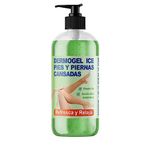 Cold Effect Gel for Tired, Swollen Feet and Legs or with Varicose Veins - 500 ml - Sensation of Relief and Well-being - Refreshing, anti-inflammatory and relaxing. stimulates circulation