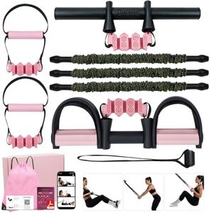 Pedal Resistance Band with Handle Video Guide,3 Anti-Snap Multifunction Adjustable Foot Pedal Resistance Bands Exercises with Handles Door Anchor for Women Beginners Home Gym Travel Work Arm ABS Leg