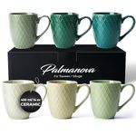 MIAMIO – 6 x 400 ml – Coffee Mug Set/Mug - Modern Ceramic Mug Matt - Coffee Mug Large - Palmanova Collection (Jungle Green)