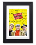 Only Fools and Horses Cast Signed Autograph A4 Poster Photo Print Photograph Picture TV Show Series Gift David Jason Nicholas Lyndhurst (BLACK FRAMED & MOUNTED)