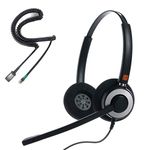 IPD IPH-165 Binaural canceling, Corded Call Center/Office Headset with U10P-S Bottom Cable Works with LG,Yealink SIP,Snom and Panasonic and Other IP Phones