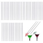 100 PCS Cocktail Swizzle Stirrer, Reusable Clear Swizzle Sticks Beverage Stirrers Drinks Mixing Sticks, for Juice, Coffee, Beverage, Tea