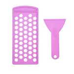 Lip Balm Filling Tray and Spatula Set - For 15mm Lip Balm Tubes ONLY - Instantly Fills 50 Standard 3/16 oz (5.5ML) with 15mm width Tubes - Fast and Easy to Use - Lip Balm Containers Sold Separately - (Purple)