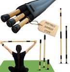 Bamboo Yoga Stick - Portable stick - two sizes 5ft & 3.9 ft - posture corrector for women & men ideal accessory pilates fitness equipment pilates bar mobility stick stretch bar pilates pole