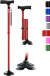 HONEYBULL Walking Cane for Men & Women - Foldable, Adjustable, Collapsible, Free Standing Cane, Pivot Tip, Heavy Duty | Walking Sticks, Folding Canes for Seniors & Adults [Red]