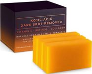 Kojic Acid Dark Spot Remover Soap Bars with Vitamin C, Retinol, Collagen, Turmeric - Original Japanese Complex Infused with Hyaluronic Acid, Vitamin E, Shea Butter, [PACK OF 2]