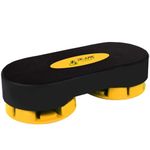 De Jure Fitness Aerobic Stepper, Adjustable Height Upto 8 Inch, 3-in-1 Fitness Step Platform for Home Gym Exercise, Anti-Skid Aerobic Stepper, Capacity 200Kg, Yellow