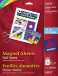 AVERY Magnet Sheets for Inkjet Printers, 8.5" x 11" Full Sheet, White, 5 Sheets (3270), 03270