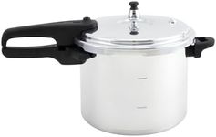 IMUSA 7 Quart Stovetop Aluminum Presure Cooker with safety valves for risk-free opening