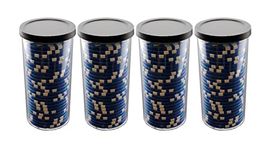 Versa Games 25pc Poker Chip Storage Tube - 4 Piece Set by Versa Games