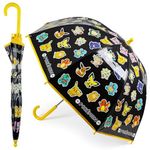 Pokemon Stick Umbrella for Kids Pikachu Folding Dome Umbrella Lightweight Design for School Travel Anime Gifts for Kids