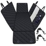 DPWEION Dog Car Seat Cover with Mesh Window & Side Protection,100% Waterproof Nonslip Durable Back Seat Dogs Hammock for Cars/Trucks/SUV,Scratchproof Backseat Protector(Universal Size,137 x 148cm)