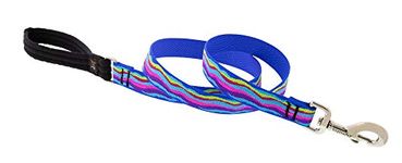 Dog Leash by Lupine 1" Wide Ripple Creek Design 4-Foot Long with Padded Handle