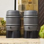 Harcostar 168 Litre Grey Water Butt Double Kit