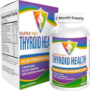 2-Month Thyroid Support Supplement (ALL-IN-1) Formula with 14 Active Ingredients | Natural Thyroid Supplements | Thyroid Health Complex | Thyroid Support for Women & Men | 60-Day Supply | 120 Capsules