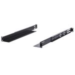 RackPath 1U 4-Post Server Rack Rail, 20.2-32 Inch Adjustable Depth - 110lbs Capacity