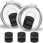 Tumbler Lids for Yeti, 2 Pack 20 oz Replacement Lids with 3 Pack Magnetic Slider for 20 oz Tumbler, 16 oz Pints, 10/24 oz Mug, 10 oz Lowball, for Ozark Trail, Old Style Rtic