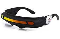 Futuristic Space Alien Costume Party Cyclops Shield Colored Mirror Mono Lens Wrap Sunglasses 147mm (Orange Mirror, 147)