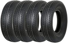 Set of 4 Durun ST225/75R15 Radial Trailer Tire, ST225-75R15 ST 225/75R15, 10 Ply Load Range E, 117N