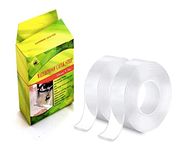 DARIT 2 Pieces Caulk Strip Tape 5cm X 3m Washable PVC Self-Adhesive Kitchen Sink and Wall Sealing Strip, Anti-Mildew Waterproof Bathroom Repair Gel Tape with Acrylic Glue (Pack of 2, Transparent)