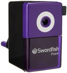 Swordfish ‘Pointi’ Desktop Manual Pencil Sharpener with Helical Blade and Auto Stop Function [40235], black