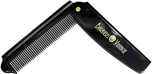 Barbers Vintage Folding Comb (Black). Luxury Hand Made Pocket Flip Comb for Men. Perfect for Male Grooming Hair/Moustache/Beard.