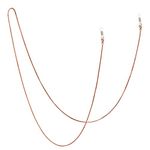 Jmkcoz Stainless Steel Eyeglass Holder Chain 80cm Eyeglass Necklace Chain, Rose Gold, Medium