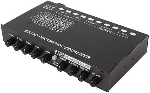 Ecualizador Gráfico para Automóvil, Ecualizador de Audio para Automóvil Ajustable 5 Bandas Sintonización Precisa EQ Sintonización Amplificador Cruzado Ecualizador Gráfico