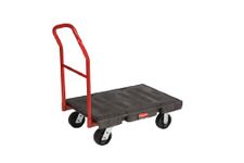 Rubbermaid FG440600BLA Heavy-Duty Platform Truck, 24 In x 36 In with 6 In Polyolefin Casters, 24.5" x 15.05" x 15.05"