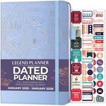 Legend Planner Jan 2025 – Jan 2026 Dated Weekly & Monthly Planner to Hit Your Goals, Increase Productivity & Live Happier. Organizer Notebook & Productivity Journal. A5 Hardcover (Periwinkle)