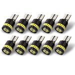 KAFEEK 10x Canbus T10 Wedge 194 168 2825 W5W LED Bulbs 24-3014SMD Chipset Canbus Error Free Car License Plate Lights Interior Lights Dome Map Door Courtesy Lights,Xenon Withe