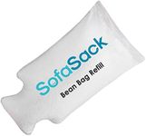 Sofa Sack Foam Filling Bean Bag Refill for Bean Bags, Loungers, and Pool Floats, 100L, White with EZ-Pour Zipper Spout