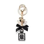 Perfume Bottle Diamond Keychain Bow