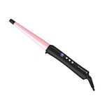 REMINGTON Pro ½”-1” Pearl Ceramic Conical Curling Wand, Digital Controls + 10 Heat Settings, Black/Pink, CI95AC4