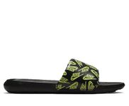 Nike Victori One Slide Print Black/Volt Men's Slide Sandals, Black/Volt, 13