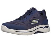 Skechers Men's Go Walk Arch Fit Idyllic Sneaker,Navy Textile/Synthetic/Gold Trim,8 UK