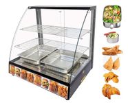 ADORMA FDW 150L Curved Glass 1200W Food Display Warmer 150 Liters, Food Grade Stainless Steel Interior with 1 Year Warranty