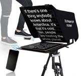 Leeventi Teleprompter 5.0 | Includes Handy Foot Remote Control | Perfectly Compatible with Tablets, Smartphones, Photo & Video Cameras | Compact Design: 600g, 30x40x3 cm