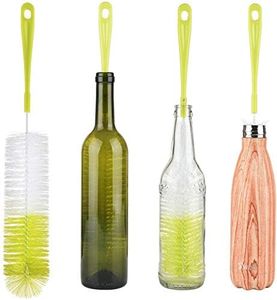 ALINK 16” Long Bottle Brush Cleaner for Washing Wine, Beer, Decanter, Glass Jugs and Long Narrow Neck Sport Bottles