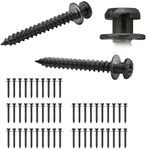 Ansoon Bear Claw Double-Headed Wall Picture Screws, 4-in-1 Picture Drywall Hanging Hooks Screw for Pictures, D-Rings, Sawtooth, Wire Holding Up to 30 Pounds for Hanging and Mounting (Black Zinc, 35)