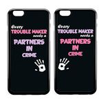 Cute Bff Best Friends Partners in Crime Couple Matching Cell Phone Cases (For iphone 6 Plus 5.5"/ iphone 6 Plus 5.5")